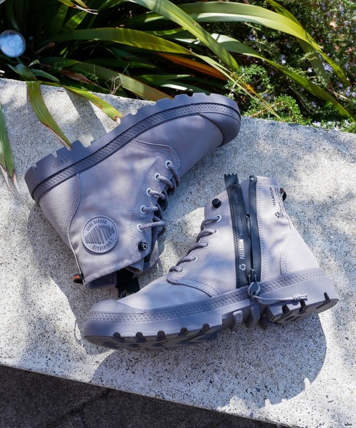 PALLADIUM(パラディウム)の「PALLADIUM/パラディウム PAMPA RCYCL LT+ WP+Z/パンパ リサイクル ライトプラス ウォータープルーフプラス ジップ(レインシューズ・メンズ・ブラック/カーキ/ベージュ/グレー・22.5cm/25.5cm/27.5cm/23.5cm/25cm/23cm/24cm/24.5cm/27cm/26.5cm/26cm/28cm)」の3枚目の写真