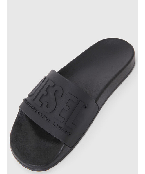   JEANS MONOGRAM BAS シャワーサンダル ロゴ BMサークルロゴエンボスシャワーサンダル［BLK/BLK］［LIMITED
