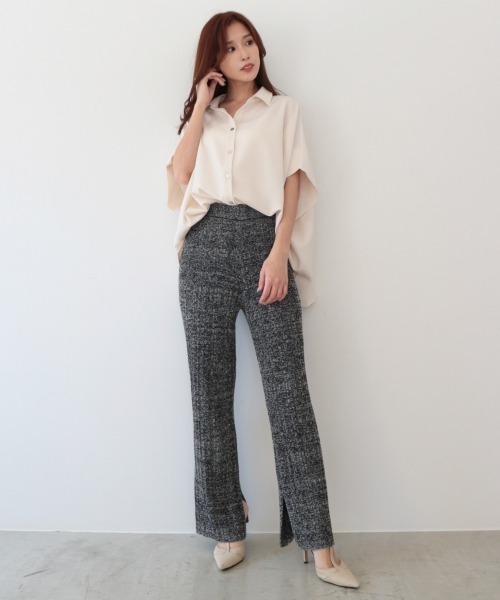 AMBIENT(アンビエント)の「ショートスリーブオーバーシャツ(シャツ/ブラウス・レディース・モカ/アイボリー/ベージュ・FREE)」の2枚目の写真