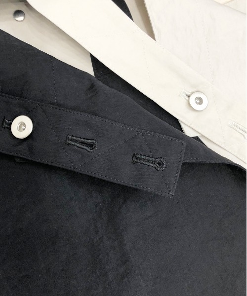 KIIT（キート）の「KIIT キート / HIGH COUNT NYLON WEATHER CLOTH OVER ALLS 高密度ナイロンタフタオーバーオール（セットアップ） / KIL-P95-600（サロペット/オーバーオール・メンズ・ライトグレー/ブラック・3/1/2）」の9枚目の写真