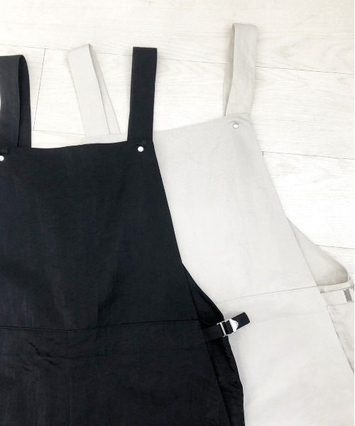 KIIT（キート）の「KIIT キート / HIGH COUNT NYLON WEATHER CLOTH OVER ALLS 高密度ナイロンタフタオーバーオール（セットアップ） / KIL-P95-600（サロペット/オーバーオール・メンズ・ライトグレー/ブラック・3/1/2）」の8枚目の写真
