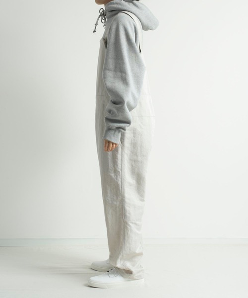 KIIT（キート）の「KIIT キート / HIGH COUNT NYLON WEATHER CLOTH OVER ALLS 高密度ナイロンタフタオーバーオール（セットアップ） / KIL-P95-600（サロペット/オーバーオール・メンズ・ライトグレー/ブラック・3/1/2）」の16枚目の写真