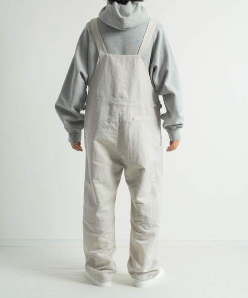 KIIT（キート）の「KIIT キート / HIGH COUNT NYLON WEATHER CLOTH OVER ALLS 高密度ナイロンタフタオーバーオール（セットアップ） / KIL-P95-600（サロペット/オーバーオール・メンズ・ライトグレー/ブラック・3/1/2）」の17枚目の写真