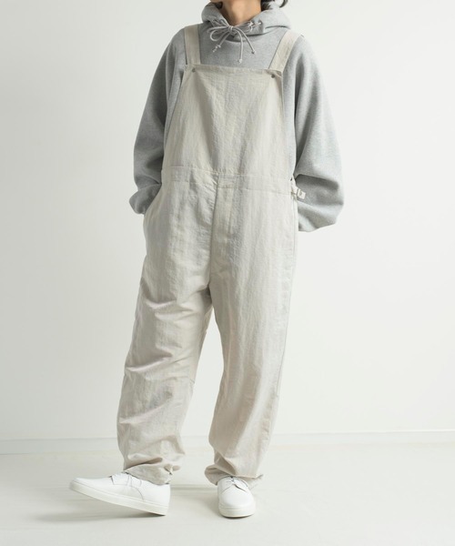 KIIT（キート）の「KIIT キート / HIGH COUNT NYLON WEATHER CLOTH OVER ALLS 高密度ナイロンタフタオーバーオール（セットアップ） / KIL-P95-600（サロペット/オーバーオール・メンズ・ライトグレー/ブラック・3/1/2）」の13枚目の写真