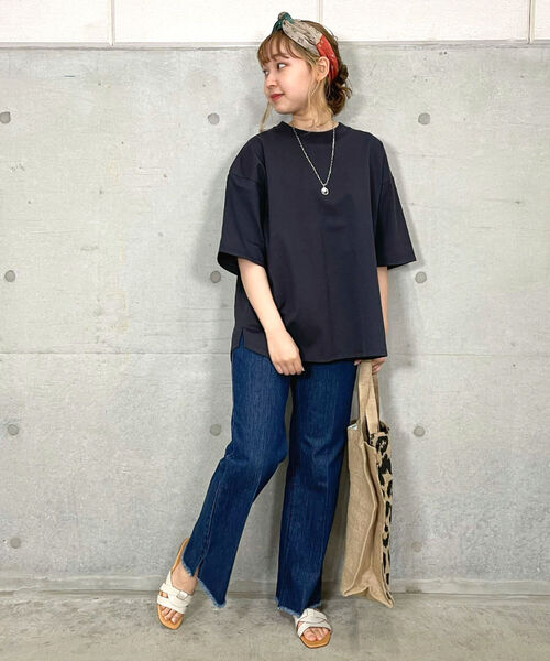 fredy repit（フレディレピ）の「[新色追加]USA COTTON オーバーTEE（Tシャツ/カットソー・レディース・チャコールグレー/ベージュ/オフホワイト/ピンク/ライトパープル/ブラック・38）」の21枚目の写真