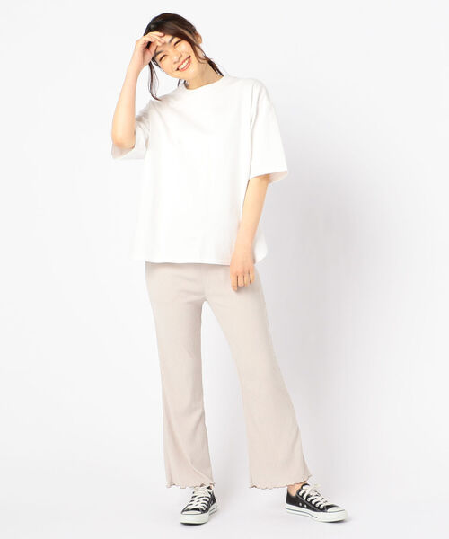 fredy repit（フレディレピ）の「[新色追加]USA COTTON オーバーTEE（Tシャツ/カットソー・レディース・チャコールグレー/ベージュ/オフホワイト/ピンク/ライトパープル/ブラック・38）」の13枚目の写真