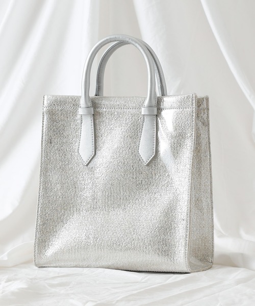 COLONY 2139（コロニートゥーワンスリーナイン）の「PVCクリアトートバッグ(メタリック)（トートバッグ・レディース・シルバー/ゴールド・FREE）」の2枚目の写真