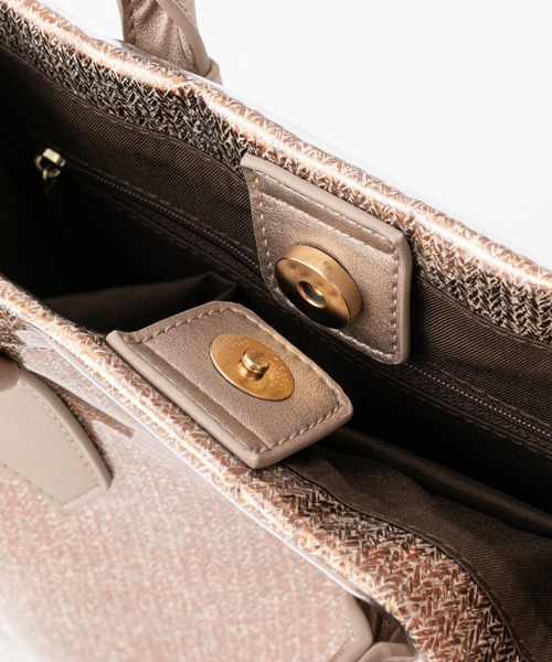 COLONY 2139（コロニートゥーワンスリーナイン）の「PVCクリアトートバッグ(メタリック)（トートバッグ・レディース・シルバー/ゴールド・FREE）」の6枚目の写真