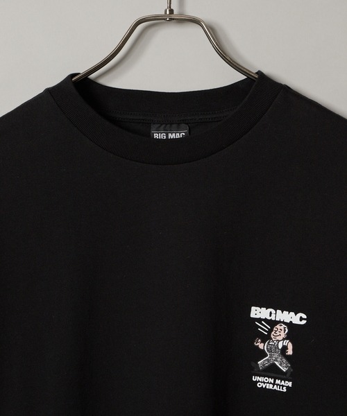 BIG MAC（ビッグマック）の「【BIG MAC×FACE】別注OVERALL MAN PRINT TEE/オーバーオールマンプリントTシャツ（Tシャツ/カットソー・メンズ・ブラック/ホワイト・LARGE/MEDIUM）」の3枚目の写真