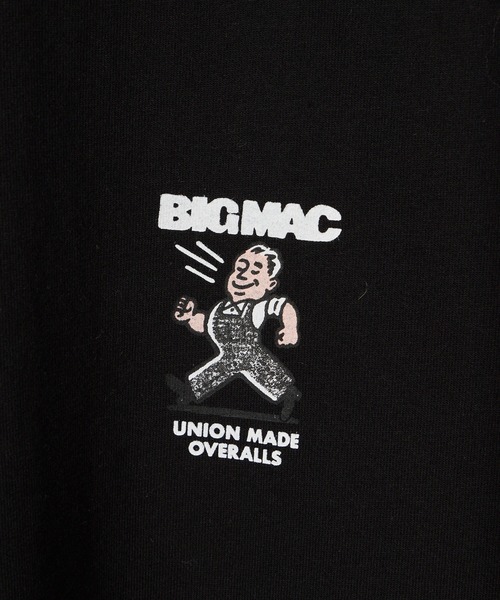 BIG MAC（ビッグマック）の「【BIG MAC×FACE】別注OVERALL MAN PRINT TEE/オーバーオールマンプリントTシャツ（Tシャツ/カットソー・メンズ・ブラック/ホワイト・LARGE/MEDIUM）」の4枚目の写真