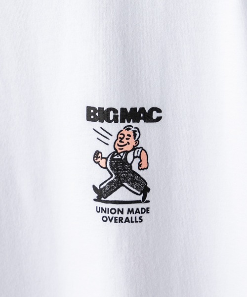BIG MAC（ビッグマック）の「【BIG MAC×FACE】別注OVERALL MAN PRINT TEE/オーバーオールマンプリントTシャツ（Tシャツ/カットソー・メンズ・ブラック/ホワイト・LARGE/MEDIUM）」の10枚目の写真
