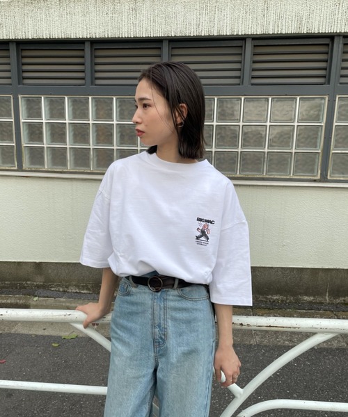 BIG MAC（ビッグマック）の「【BIG MAC×FACE】別注OVERALL MAN PRINT TEE/オーバーオールマンプリントTシャツ（Tシャツ/カットソー・メンズ・ブラック/ホワイト・LARGE/MEDIUM）」の12枚目の写真