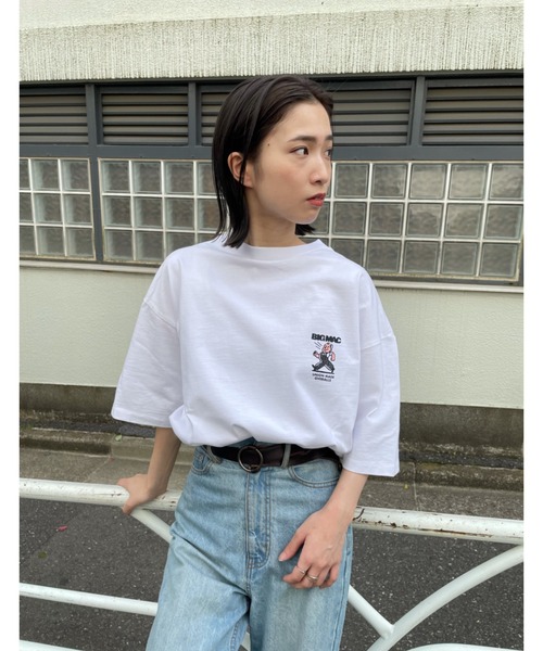 BIG MAC（ビッグマック）の「【BIG MAC×FACE】別注OVERALL MAN PRINT TEE/オーバーオールマンプリントTシャツ（Tシャツ/カットソー・メンズ・ブラック/ホワイト・LARGE/MEDIUM）」の14枚目の写真