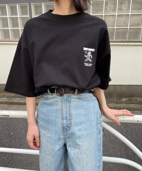 BIG MAC（ビッグマック）の「【BIG MAC×FACE】別注OVERALL MAN PRINT TEE/オーバーオールマンプリントTシャツ（Tシャツ/カットソー・メンズ・ブラック/ホワイト・LARGE/MEDIUM）」の16枚目の写真