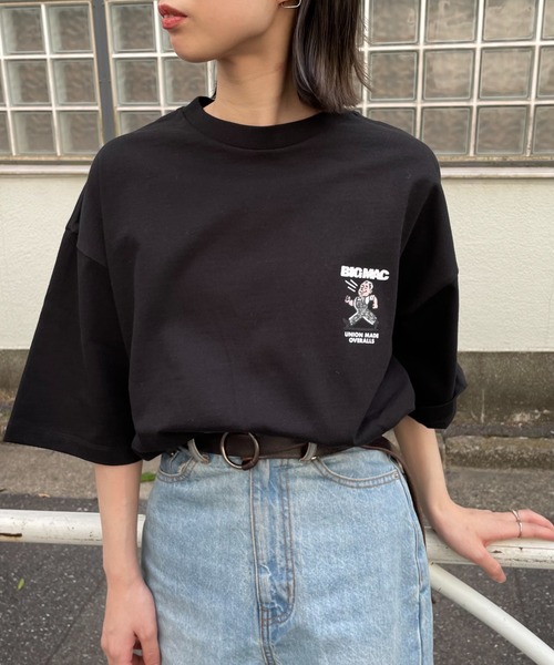 BIG MAC（ビッグマック）の「【BIG MAC×FACE】別注OVERALL MAN PRINT TEE/オーバーオールマンプリントTシャツ（Tシャツ/カットソー・メンズ・ブラック/ホワイト・LARGE/MEDIUM）」の17枚目の写真