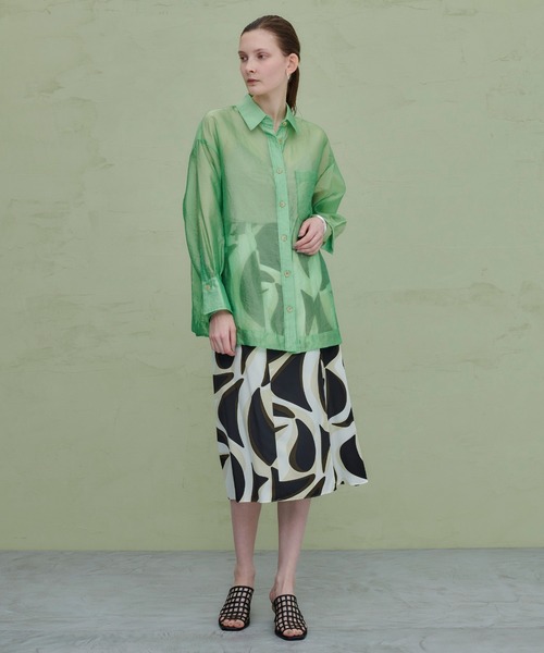 PUBLIC TOKYO(パブリックトウキョウ)の「ジオメトリックスカート(スカート・レディース・ブラウン・FREE)」の20枚目の写真