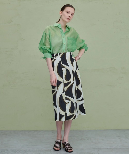 PUBLIC TOKYO(パブリックトウキョウ)の「ジオメトリックスカート(スカート・レディース・ブラウン・FREE)」の19枚目の写真