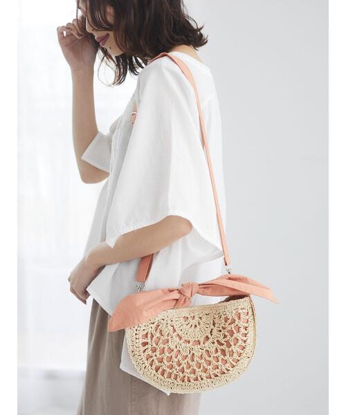 Green Parks(グリーンパークス)の「・CONTROL FREAKペーパーリボンショルダー*(ショルダーバッグ・レディース・ブラウン/オレンジ・FREE)」の11枚目の写真