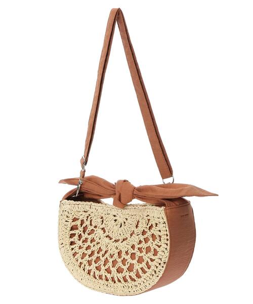 Green Parks(グリーンパークス)の「・CONTROL FREAKペーパーリボンショルダー*(ショルダーバッグ・レディース・ブラウン/オレンジ・FREE)」の12枚目の写真