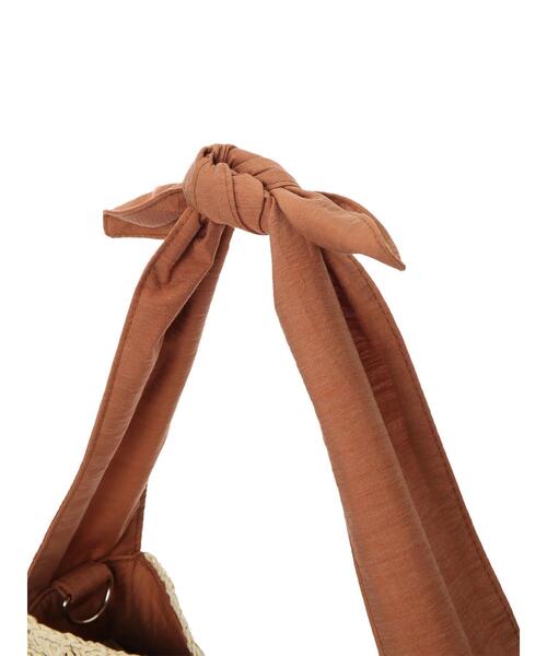 Green Parks(グリーンパークス)の「・CONTROL FREAKペーパーリボンショルダー*(ショルダーバッグ・レディース・ブラウン/オレンジ・FREE)」の10枚目の写真