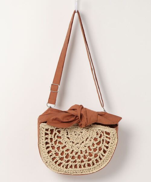 Green Parks(グリーンパークス)の「・CONTROL FREAKペーパーリボンショルダー*(ショルダーバッグ・レディース・ブラウン/オレンジ・FREE)」の17枚目の写真