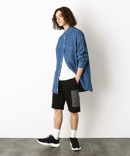 Purple&Yellow（パープルアンドイエロー）の「配色ポケット　ショートパンツ（その他パンツ・メンズ・グレー/ブラック・SMALL/MEDIUM/LARGE/X-LARGE）」の4枚目の写真