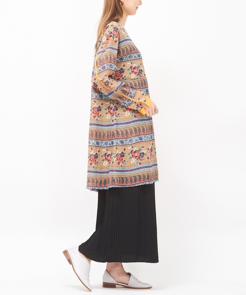 AS KNOW AS de base（アズノゥアズドゥバズ）の「花々を着るＴＮ（チュニック・レディース・ブラウン/グリーン・FREE）」の10枚目の写真