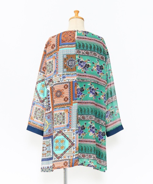 AS KNOW AS de base（アズノゥアズドゥバズ）の「花々を着るＴＮ（チュニック・レディース・ブラウン/グリーン・FREE）」の13枚目の写真