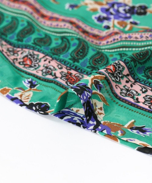 AS KNOW AS de base（アズノゥアズドゥバズ）の「花々を着るＴＮ（チュニック・レディース・ブラウン/グリーン・FREE）」の9枚目の写真