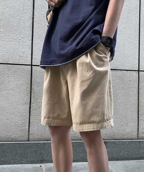 ACT（アクト）の「【ACT -fascination design-】ベーシック ハーフパンツ（その他パンツ・メンズ・ブラック/ベージュ/カーキ・M/L/XL）」の2枚目の写真