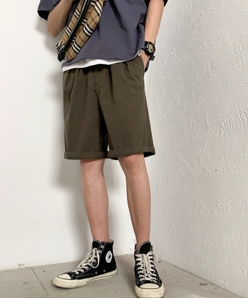 ACT（アクト）の「【ACT -fascination design-】ベーシック ハーフパンツ（その他パンツ・メンズ・ブラック/ベージュ/カーキ・M/L/XL）」の3枚目の写真