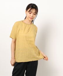 Samansa Mos2 | シャーリングブラウス(シャツ/ブラウス)