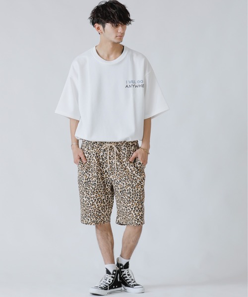 Beno(ビーノ)の「ネオン管風刺繍デザイン ワイドシルエット ジャージTシャツ(Tシャツ/カットソー・メンズ・ブラック/オフホワイト/ミント/ホワイト系その他/ブラック系その他/スモークピンク・LL/M/L)」の13枚目の写真