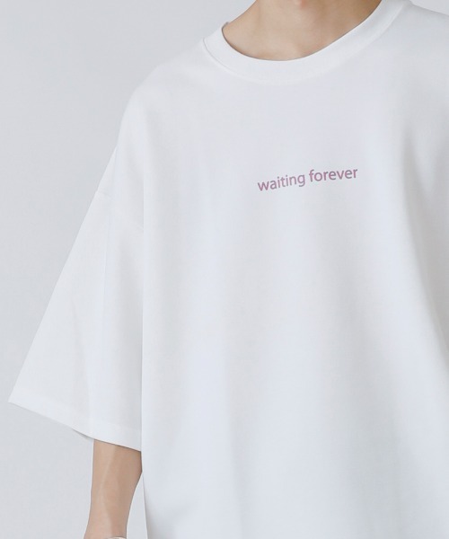 Beno(ビーノ)の「ネオン管風刺繍デザイン ワイドシルエット ジャージTシャツ(Tシャツ/カットソー・メンズ・ブラック/オフホワイト/ミント/ホワイト系その他/ブラック系その他/スモークピンク・LL/M/L)」の21枚目の写真