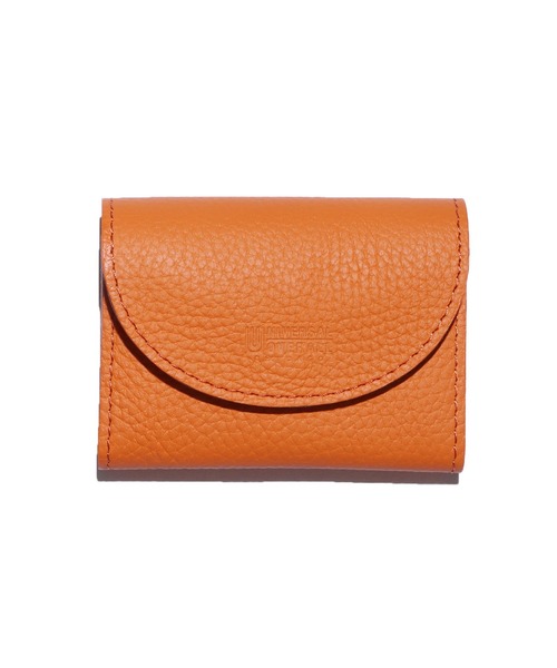 UNIVERSAL OVERALL（ユニバーサルオーバーオール）の「UNIVERSAL OVERALL/ユニバーサルオーバーオール シボレザーダブルフラップ 財布 ミニウォレット（財布・メンズ・ベージュ/オレンジ/グリーン/ブラック・FREE）」の4枚目の写真