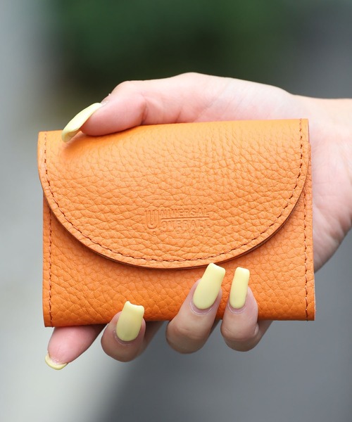 UNIVERSAL OVERALL（ユニバーサルオーバーオール）の「UNIVERSAL OVERALL/ユニバーサルオーバーオール シボレザーダブルフラップ 財布 ミニウォレット（財布・メンズ・ベージュ/オレンジ/グリーン/ブラック・FREE）」の17枚目の写真