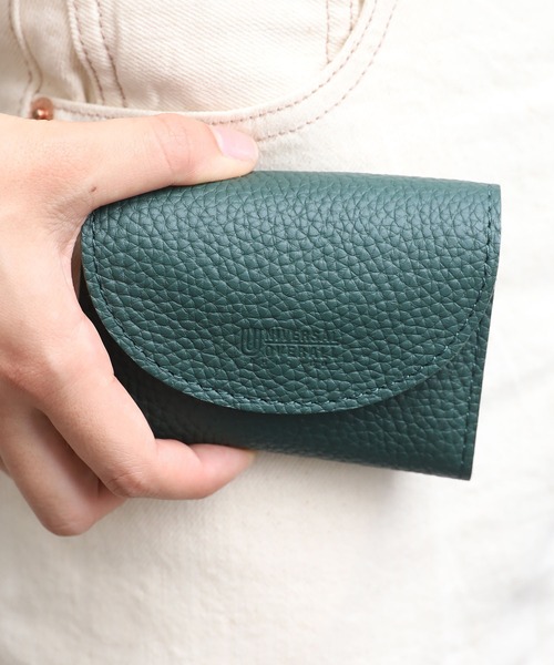 UNIVERSAL OVERALL（ユニバーサルオーバーオール）の「UNIVERSAL OVERALL/ユニバーサルオーバーオール シボレザーダブルフラップ 財布 ミニウォレット（財布・メンズ・ベージュ/オレンジ/グリーン/ブラック・FREE）」の16枚目の写真