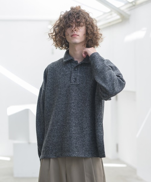 casperjohn ニットポロシャツ Lサイズ CASPER JOHN（キャスパージョン