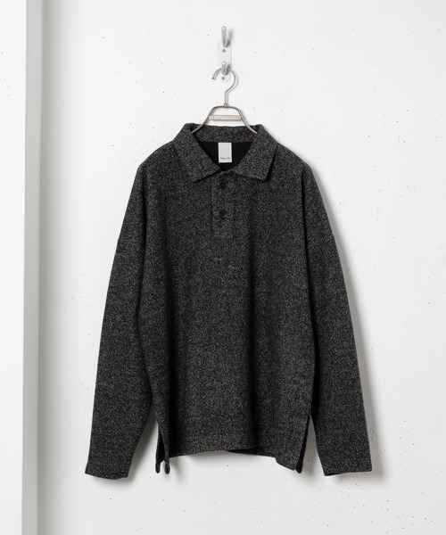 casperjohn ニットポロシャツ　Lサイズ CASPER JOHN（キャスパージョン）の「Line knit polo shirts
