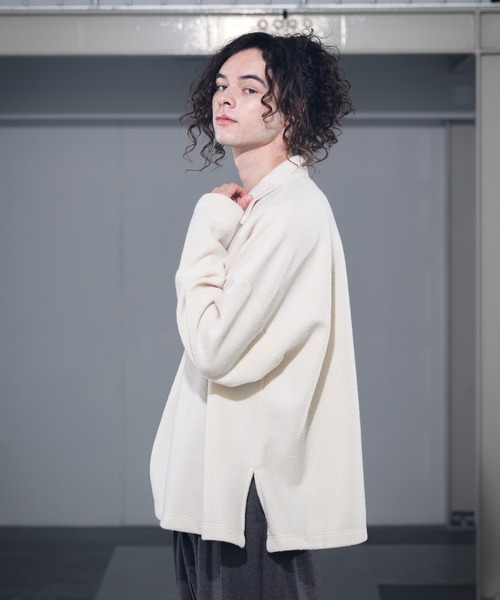 casperjohn ニットポロシャツ　Lサイズ CASPER JOHN（キャスパージョン）の「Line knit polo shirts