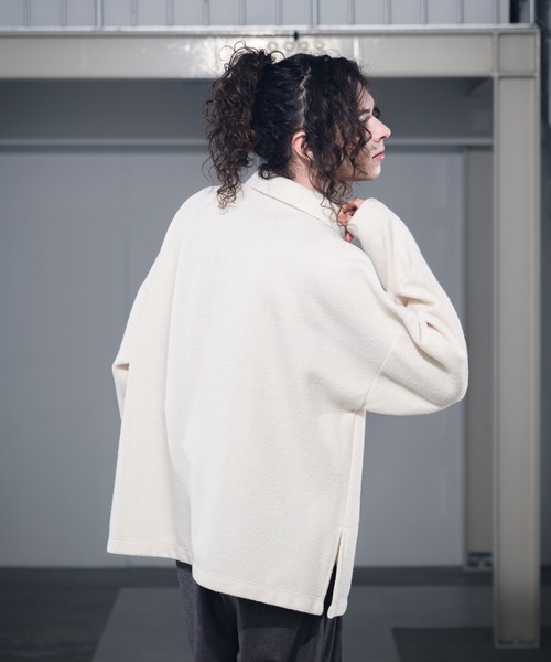 【casper john】マーブルスキッパーニットポロシャツ Marble skipper knit polo shirts/マーブルスキッパーニット