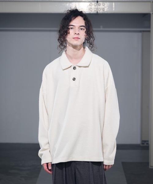 casperjohn ニットポロシャツ　Lサイズ CASPER JOHN（キャスパージョン）の「Nep Yarn TR Knit Polo