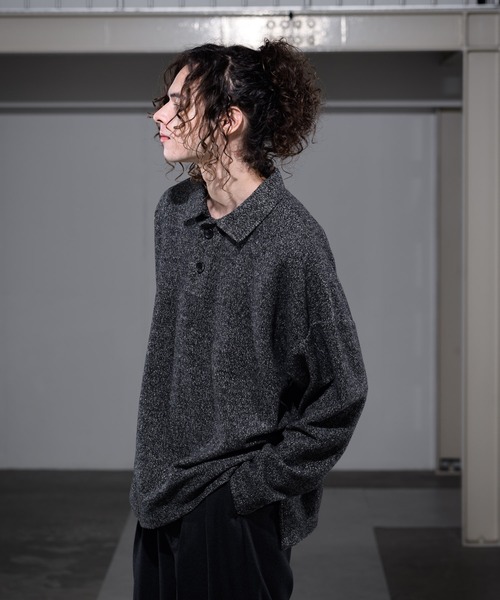 Nep Yarn TR Knit Polo Shirts/ネップヤーンTRニットポロシャツ