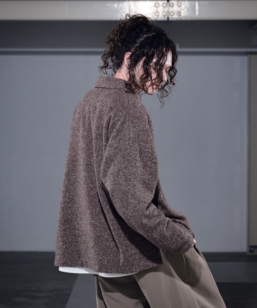casperjohn ニットポロシャツ　Lサイズ CASPER JOHN（キャスパージョン）の「Line knit polo shirts