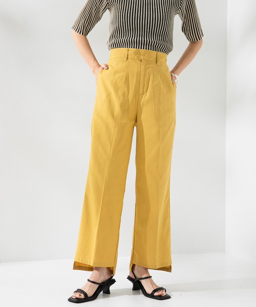 rectangle（レクタングル）の「ステップヘムカラーパンツ（その他パンツ・レディース・グリーン/オレンジ/ピンク/イエロー/ベージュ/ブルー・MEDIUM/SMALL）」の4枚目の写真