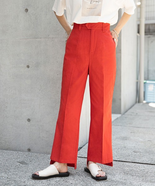 rectangle（レクタングル）の「ステップヘムカラーパンツ（その他パンツ・レディース・グリーン/オレンジ/ピンク/イエロー/ベージュ/ブルー・MEDIUM/SMALL）」の6枚目の写真