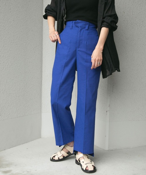 rectangle（レクタングル）の「ステップヘムカラーパンツ（その他パンツ・レディース・グリーン/オレンジ/ピンク/イエロー/ベージュ/ブルー・MEDIUM/SMALL）」の3枚目の写真