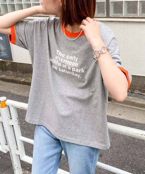 CIAOPANIC TYPY（チャオパニックティピー）の「【ZOZOTOWN限定】リンガープリントビッグTee（Tシャツ/カットソー・レディース・ブラウン/グレー/ホワイト/チャコールグレー・ONE SIZE）」の3枚目の写真
