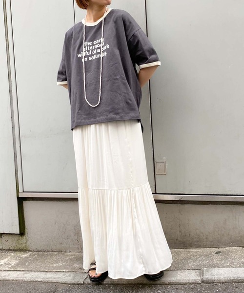 CIAOPANIC TYPY（チャオパニックティピー）の「【ZOZOTOWN限定】リンガープリントビッグTee（Tシャツ/カットソー・レディース・ブラウン/グレー/ホワイト/チャコールグレー・ONE SIZE）」の19枚目の写真