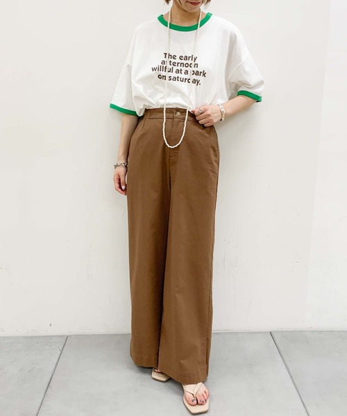 CIAOPANIC TYPY（チャオパニックティピー）の「【ZOZOTOWN限定】リンガープリントビッグTee（Tシャツ/カットソー・レディース・ブラウン/グレー/ホワイト/チャコールグレー・ONE SIZE）」の12枚目の写真